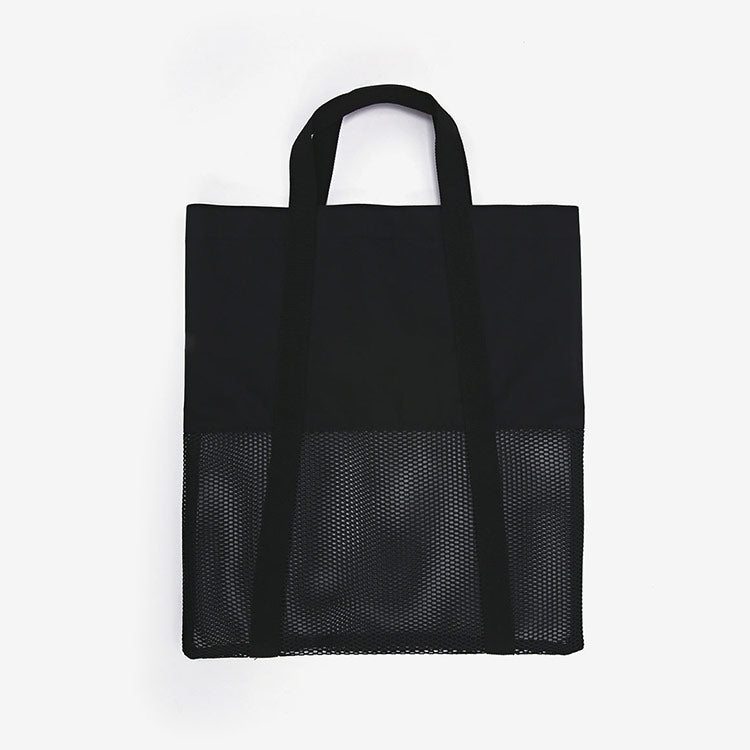 [SW-SMB003] Square Half Mesh Swim Bag Black