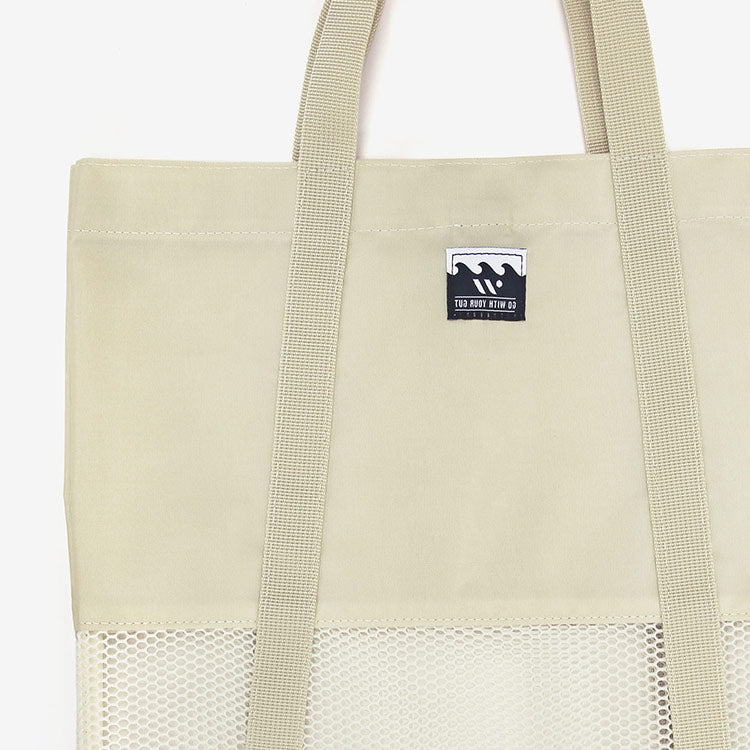 [SW-SMB001] Square Half Mesh Swim Bag Ivory