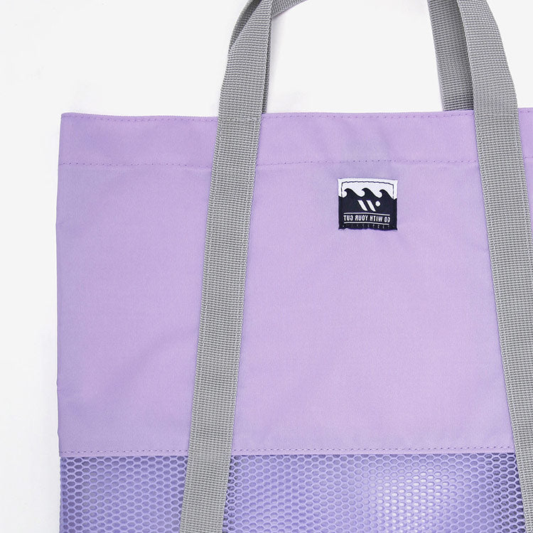 [SW-SMB002] Square Half Mesh Swim Bag Light Purple