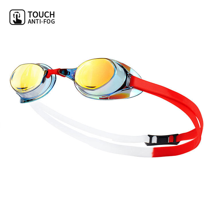 SWAVE Touch Mirrored Non-Cushion Swim Goggle Red