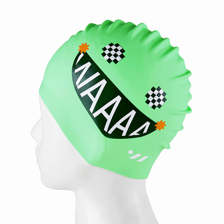 [SW-CS079] Waaaa シリコン スイムキャップ アップルグリーン