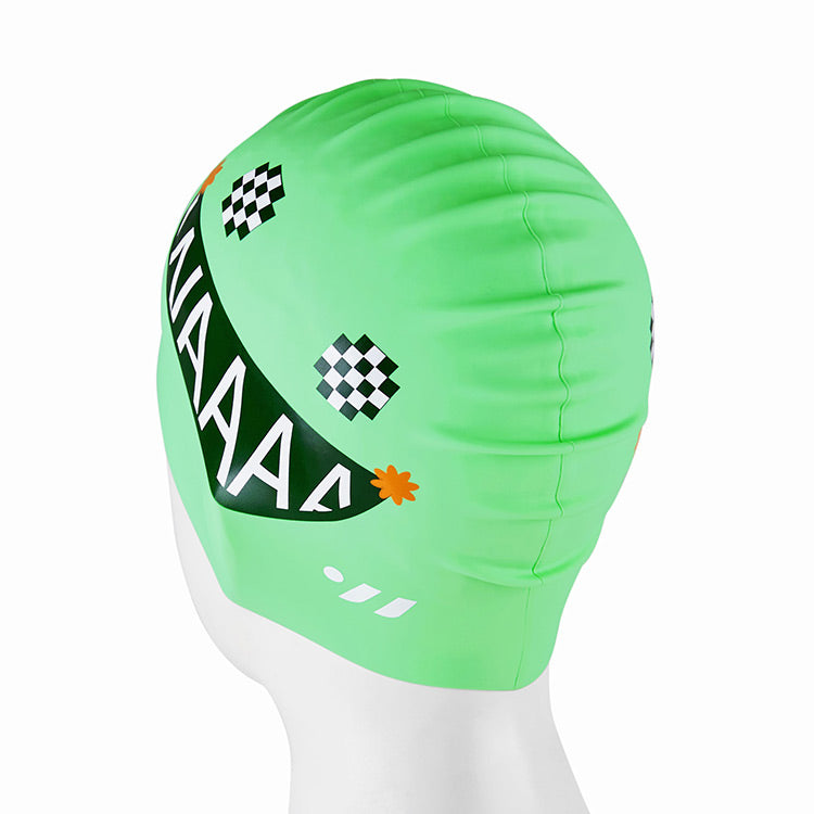 [SW-CS079] Waaaa シリコン スイムキャップ アップルグリーン