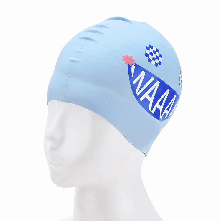 [SW-CS080] Waaaa シリコン スイムキャップ ペールブルー