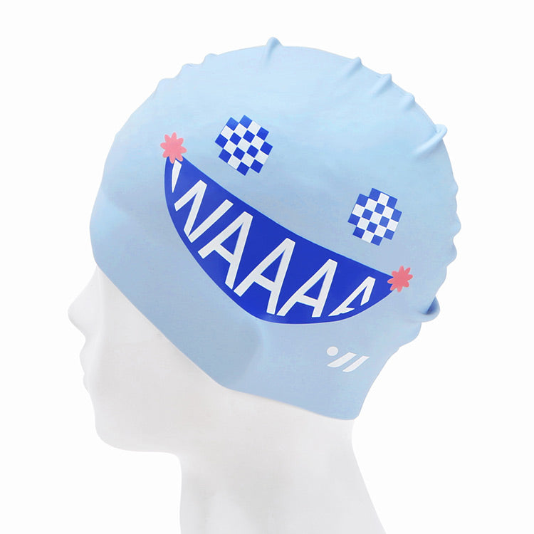 [SW-CS080] Waaaa シリコン スイムキャップ ペールブルー