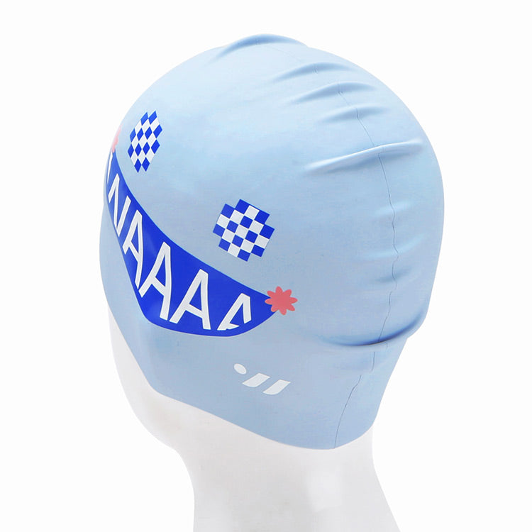 [SW-CS080] Waaaa シリコン スイムキャップ ペールブルー
