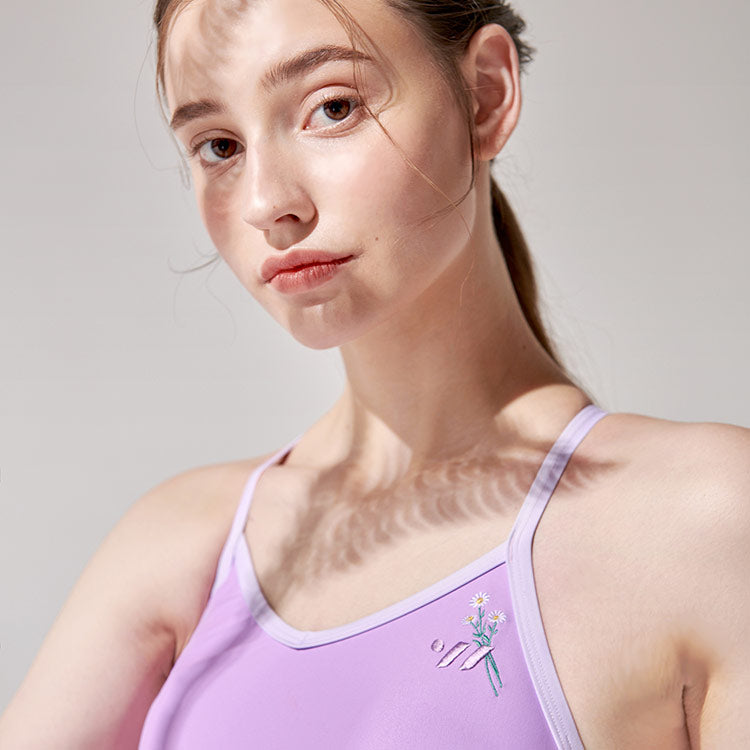 [SWC1WS004] Plie Double Cross Back Swimsuit Violet