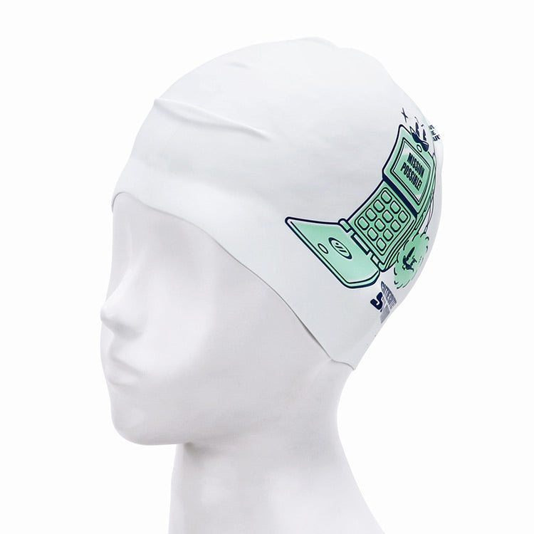 [SW-CS108] Y2K Spy Duo シリコン スイムキャップ ホワイト