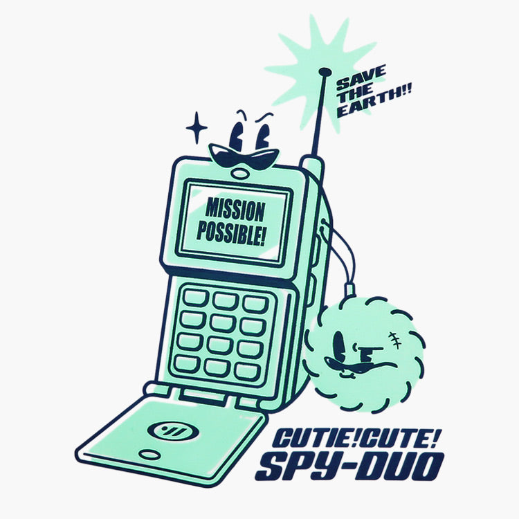 [SW-CS108] Y2K Spy Duo シリコン スイムキャップ ホワイト