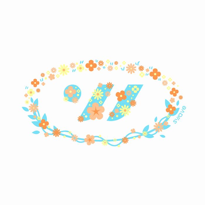 SWAVE Floral Swave Silicone Swim Cap White