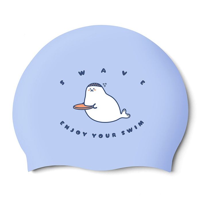SWAVE Junior Seal Silicone Swim Cap Pale Lavender
