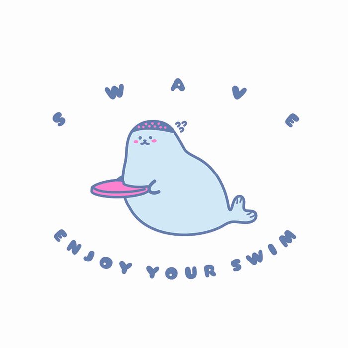 SWAVE Junior Seal Silicone Swim Cap White