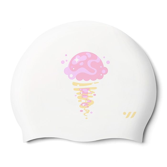 SWAVE Sunset Soft Cone Silicone Swim Cap White