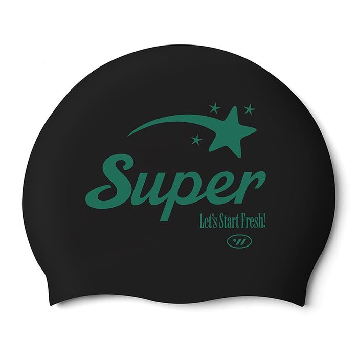 SWAVE Super SIlicone Swim Cap Green