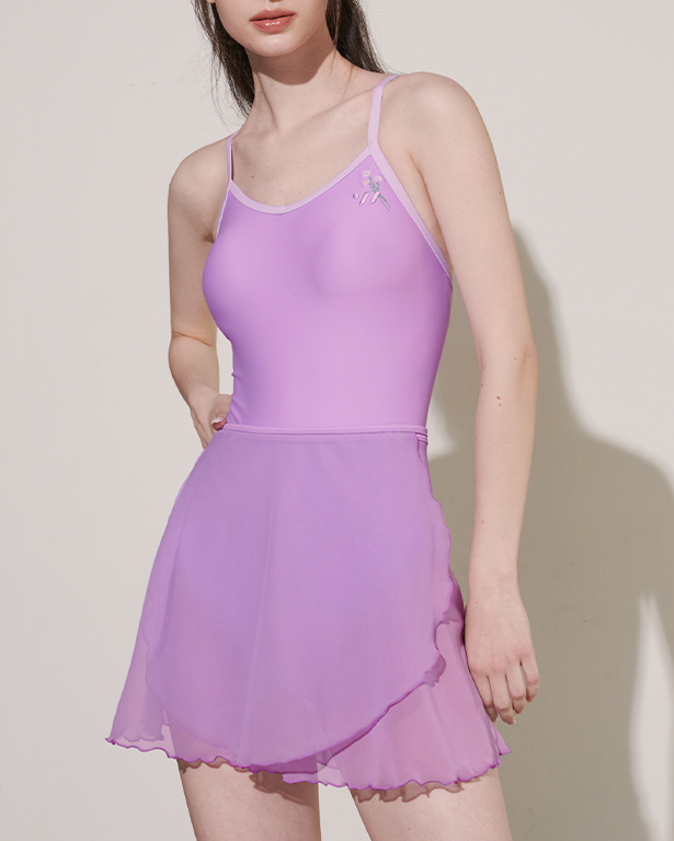 [SWD1WB002] Chiffon Wrap Cover-Up Violet