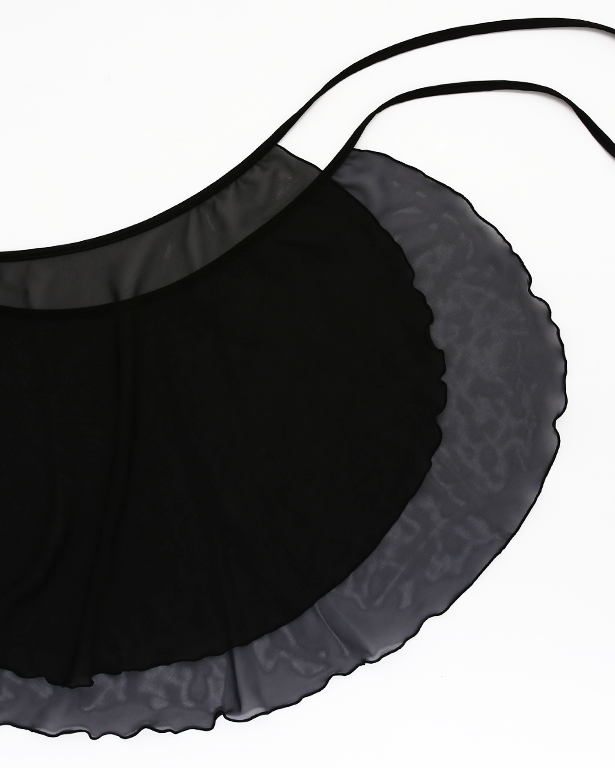 [SWD1WB003] Chiffon Wrap Cover-Up Black