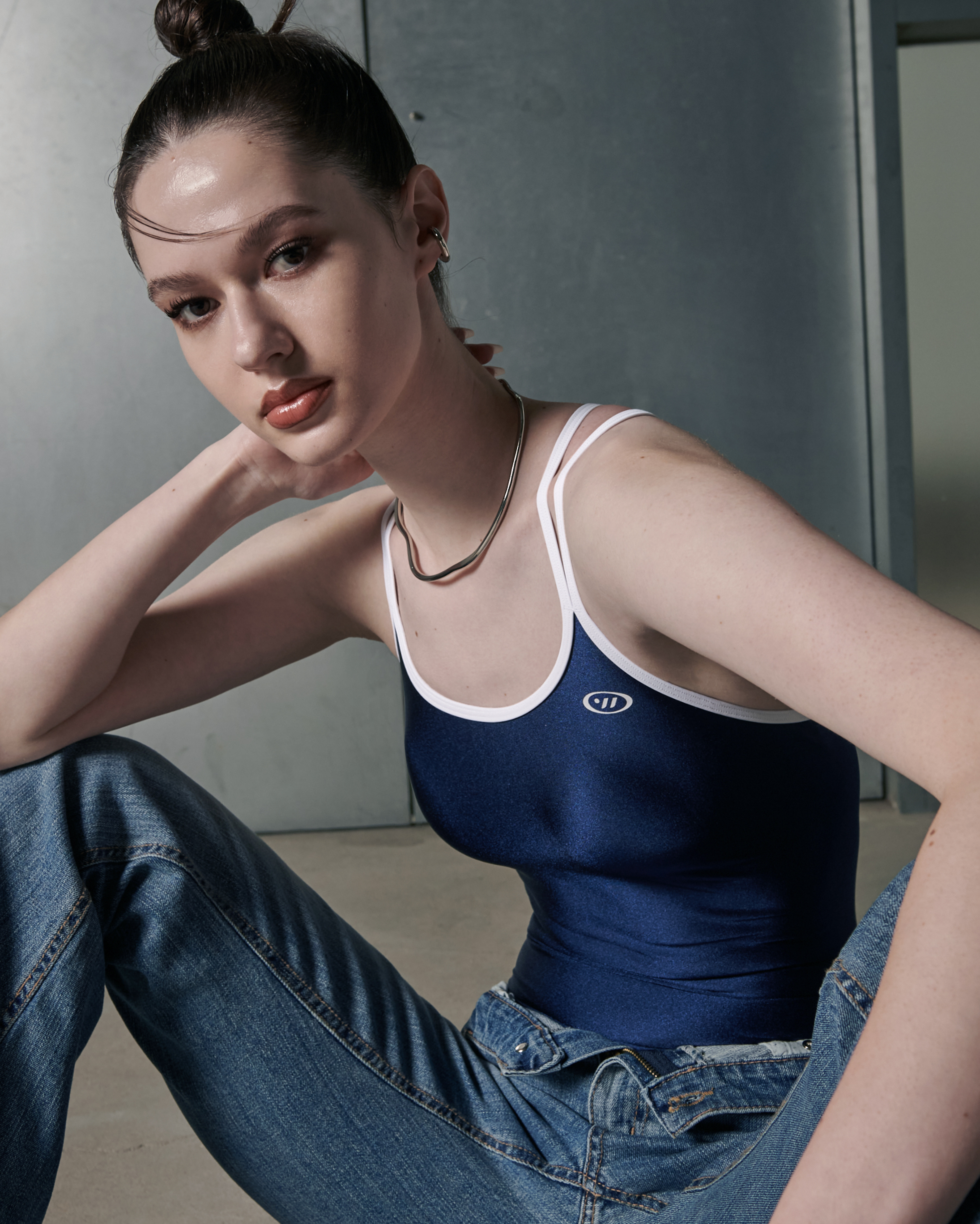 [SWD1WS009] Stella Double Pointバック水着 ネイビー