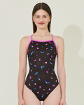 [SWE1WS017] Tucan's Travel Cross Back Swimsuit Black